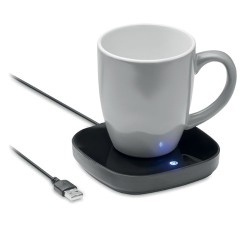 Chauffe-tasse Éco-responsable Personnalisé en ABS - WARMUG Matières : ABS Couleurs : noir cadeau entreprise pas cher