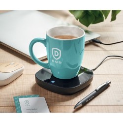 Chauffe-tasse Éco-responsable Personnalisé en ABS - WARMUG Matières : ABS Couleurs : noir impression haute définition