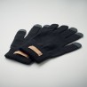 Gants tactiles s en RPET personnalisés - DACTILE Matières : PET recyclé Couleurs : noir impression haute définition