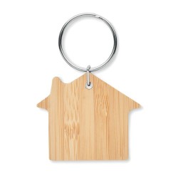 Porte-clés en bambou personnalisé - HOUSEBOO Matières : bambou Couleurs : bois 2