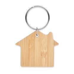 Porte-clés en bambou personnalisé - HOUSEBOO Matières : bambou Couleurs : bois cadeau entreprise pas cher