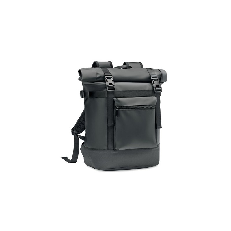 Sac enroulable personnalisé en Tarpaulin 50C - JAYA BAG Matières : PVC Couleurs : noir