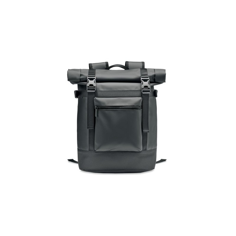 Sac enroulable personnalisé en Tarpaulin 50C - JAYA BAG Matières : PVC Couleurs : noir personnalisable avec votre logo