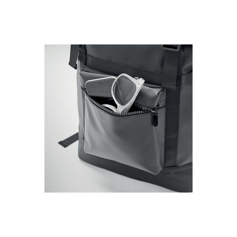 Sac enroulable personnalisé en Tarpaulin 50C - JAYA BAG Matières : PVC Couleurs : noir livraison express 24h 48h