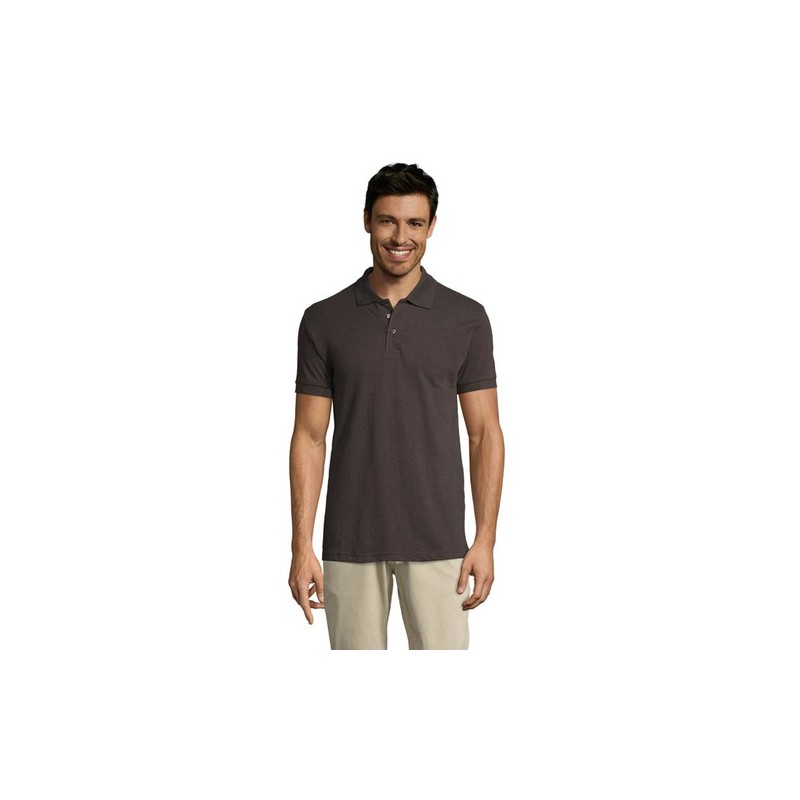 Polo personnalisé homme en polycoton 200g - PRIME MEN Matières : PET Taille textile : XL Couleurs : gris foncé personnalisation 