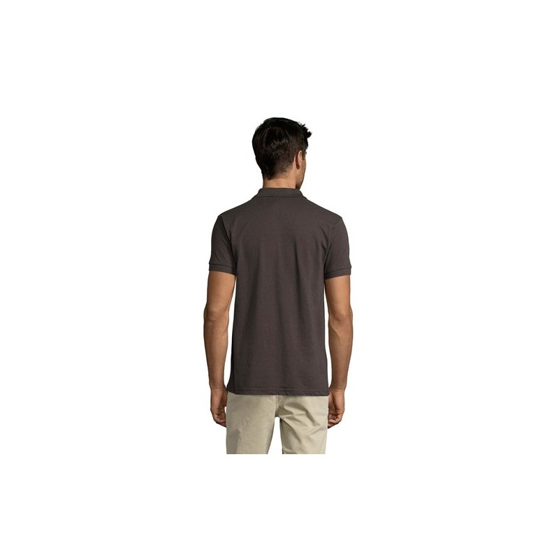 Polo personnalisé homme en polycoton 200g - PRIME MEN Matières : PET Taille textile : XL Couleurs : gris foncé personnalisable a