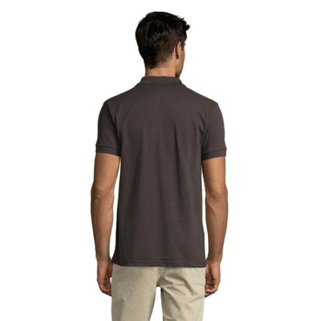 Polo personnalisé homme en polycoton 200g - PRIME MEN Matières : PET Taille textile : XL Couleurs : gris foncé personnalisable a