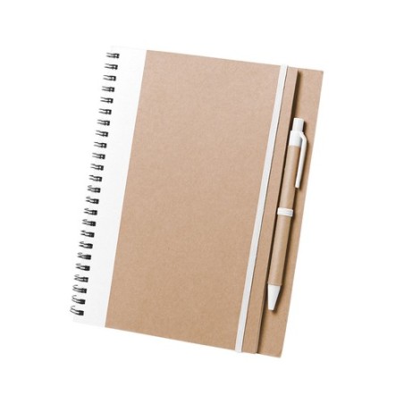 Carnet Personnalisable Éco-responsable Cahier Tunel Matières : carton recyclé Couleurs : blanc