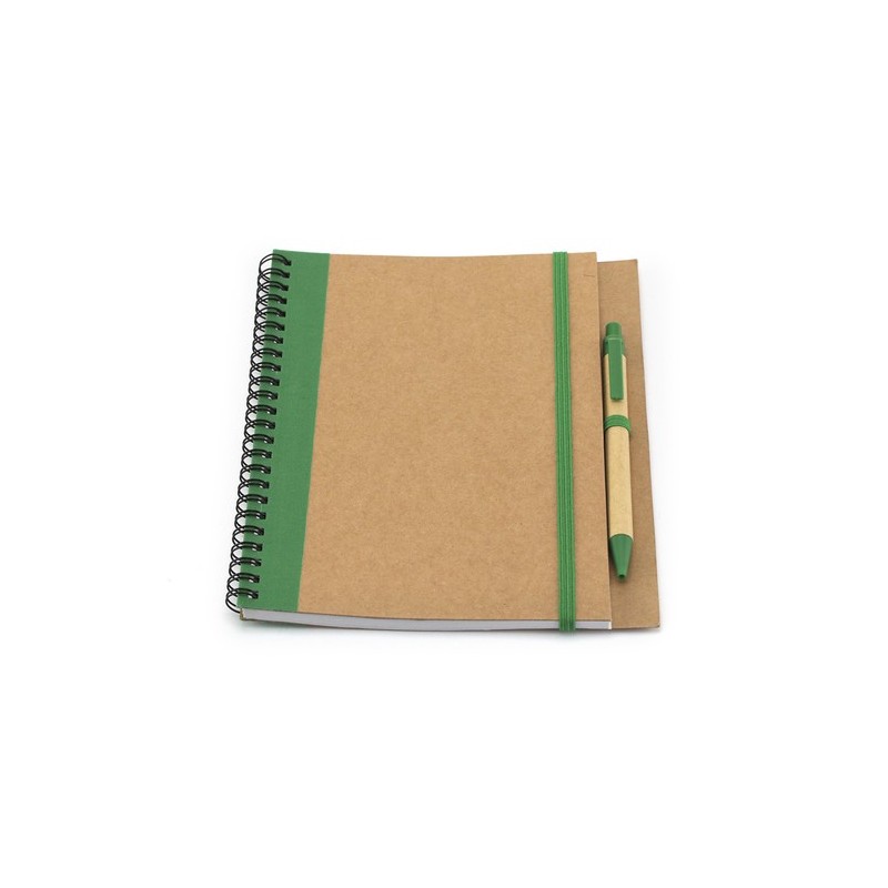 Carnet Personnalisable Éco-responsable Cahier Tunel Matières : carton recyclé Couleurs : blanc personnalisable avec votre logo