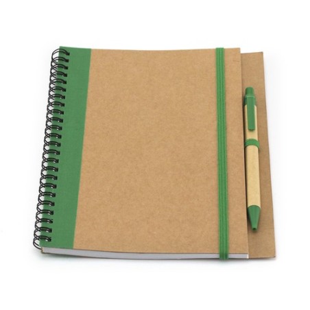 Carnet Personnalisable Éco-responsable Cahier Tunel Matières : carton recyclé Couleurs : blanc personnalisable avec votre logo