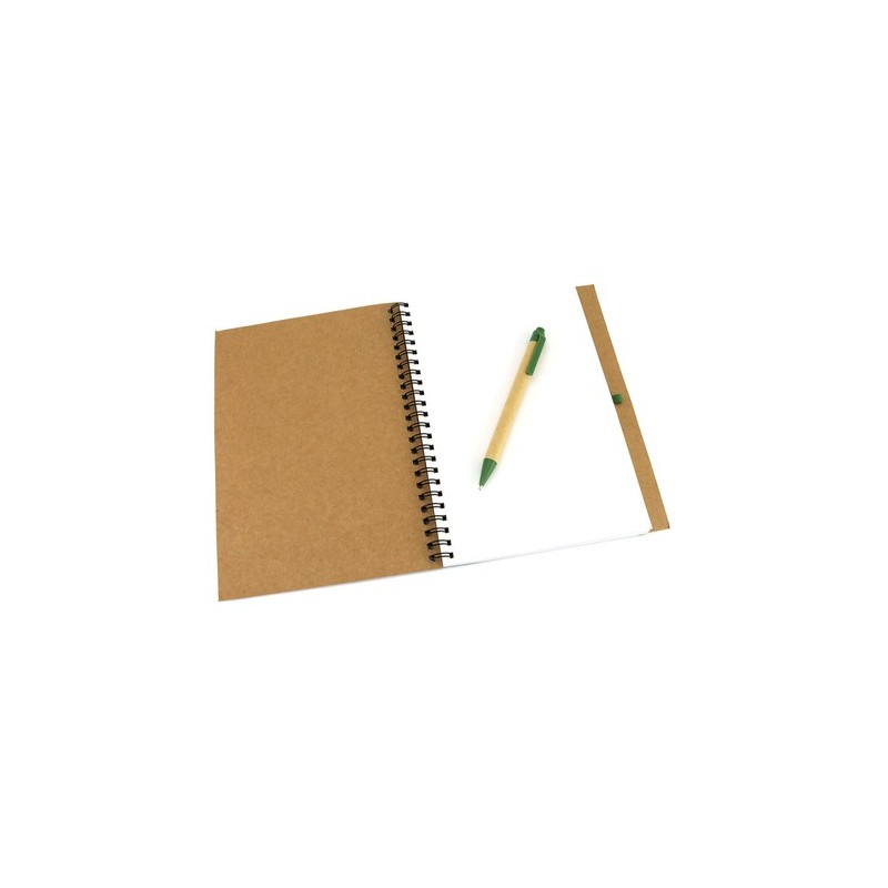 Carnet Personnalisable Éco-responsable Cahier Tunel Matières : carton recyclé Couleurs : blanc objet promo petit budget