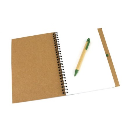 Carnet Personnalisable Éco-responsable Cahier Tunel Matières : carton recyclé Couleurs : blanc objet promo petit budget