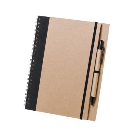 Carnet Personnalisable Éco-responsable Cahier Tunel Matières : carton recyclé Couleurs : blanc objet promo petit budget