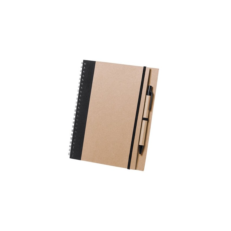 Carnet Personnalisable Éco-responsable Cahier Tunel Matières : carton recyclé Couleurs : noir cadeau entreprise pas cher