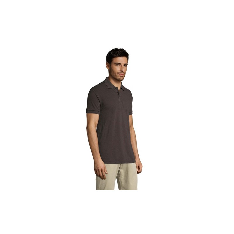 Polo personnalisé homme en polycoton 200g - PRIME MEN Matières : PET Taille textile : XL Couleurs : gris foncé objet publicitair