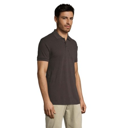 Polo personnalisé homme en polycoton 200g - PRIME MEN Matières : PET Taille textile : XL Couleurs : gris foncé objet publicitair