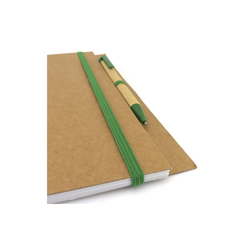 Carnet Personnalisable Éco-responsable Cahier Tunel Matières : carton recyclé Couleurs : noir marquage laser ultra précis