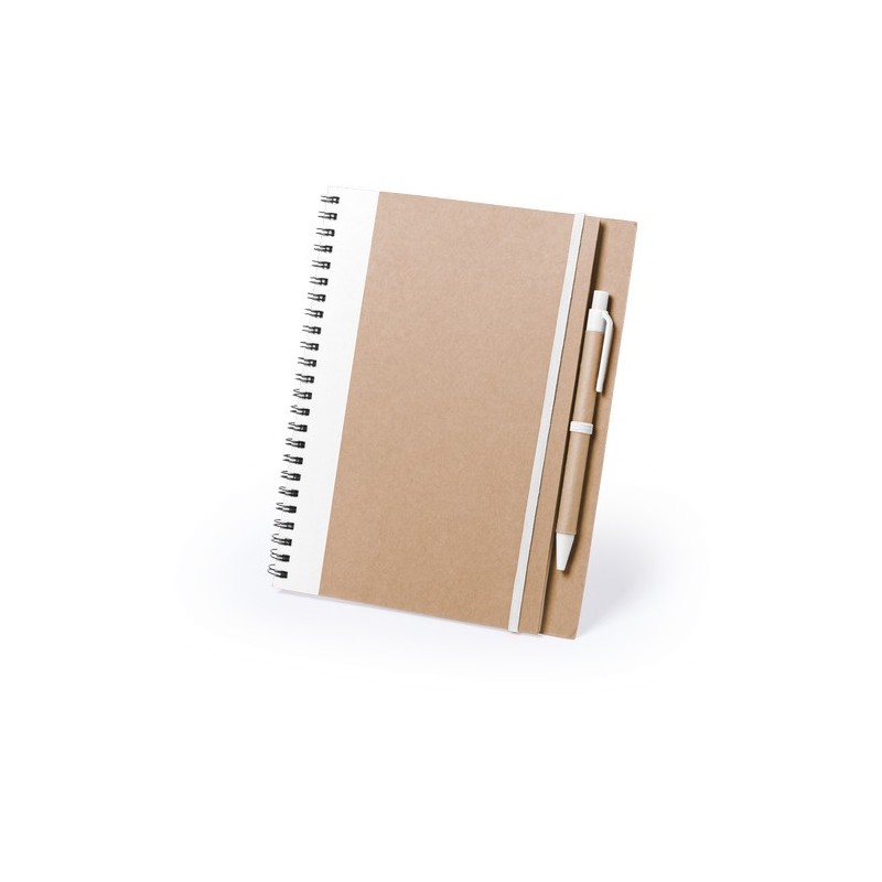 Carnet Personnalisable Éco-responsable Cahier Tunel Matières : carton recyclé Couleurs : noir marquage laser ultra précis