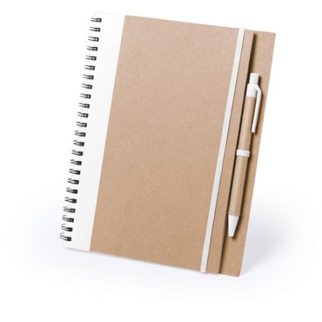 Carnet Personnalisable Éco-responsable Cahier Tunel Matières : carton recyclé Couleurs : noir marquage laser ultra précis