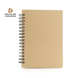 Carnet Publicitaire Éco-responsable Emerot Matières : carton recyclé Couleurs : rouge goodies entreprise design