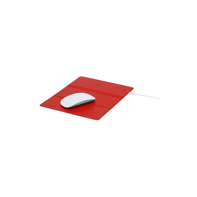Tapis de souris et chargeur personnalisés pas cher - Dangox Matières : suédine Couleurs : noir marquage couleur éclatante