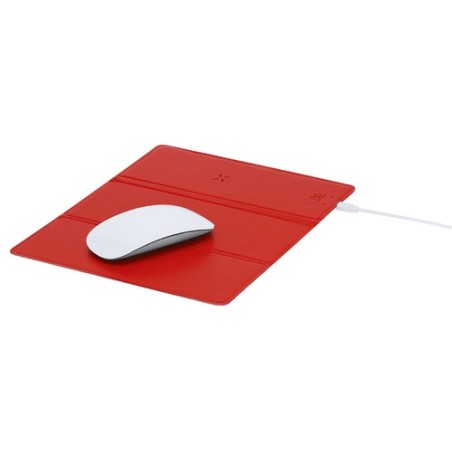 Tapis de souris et chargeur personnalisés pas cher - Dangox Matières : suédine Couleurs : noir marquage couleur éclatante