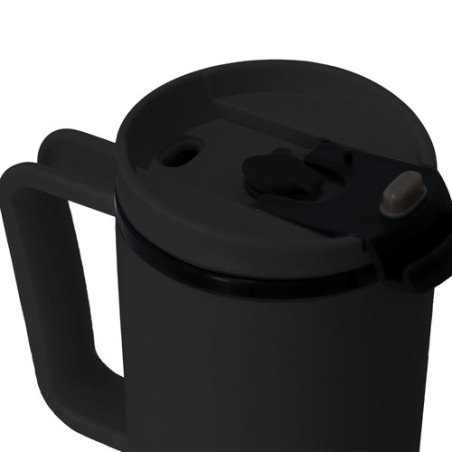 Tasse thermique personnalisée pas chère Miranda Couleurs : bleu marine Matières : polypropylène (PP) recyclé objet promotionnel 