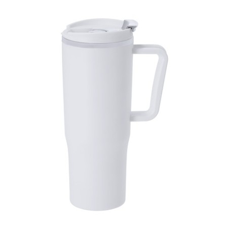 Tasse thermique personnalisée pas chère Miranda Couleurs : bleu marine Matières : polypropylène (PP) recyclé cadeau client origi