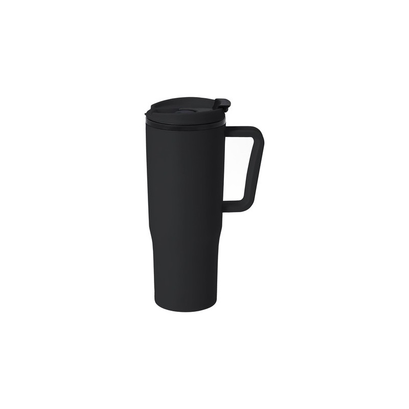 Tasse thermique personnalisée pas chère Miranda Couleurs : noir Matières : polypropylène (PP) recyclé personnalisable avec votre