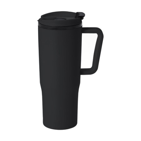 Tasse thermique personnalisée pas chère Miranda Couleurs : noir Matières : polypropylène (PP) recyclé personnalisable avec votre