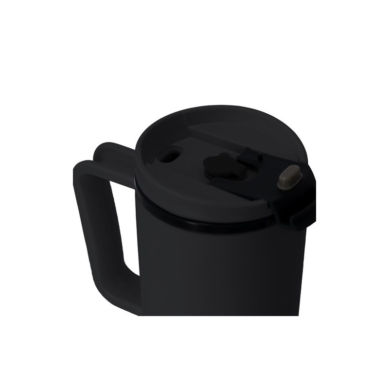 Tasse thermique personnalisée pas chère Miranda Couleurs : noir Matières : polypropylène (PP) recyclé cadeau collaborateur premi