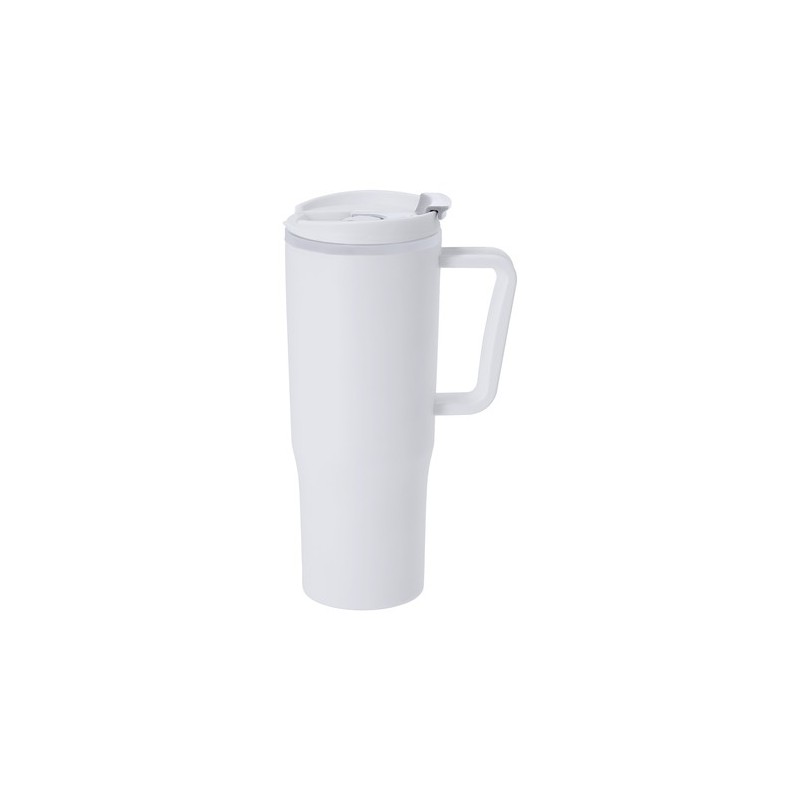 Tasse thermique personnalisée pas chère Miranda Couleurs : noir Matières : polypropylène (PP) recyclé impression logo haute qual