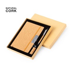 Set Éco-responsable de Carnet, Stylo et Clé USB Personnalisé - Patrick Matières : liège
