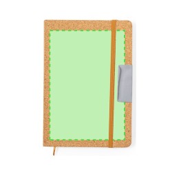 Set Éco-responsable de Carnet, Stylo et Clé USB Personnalisé - Patrick Matières : liège marquage couleur éclatante