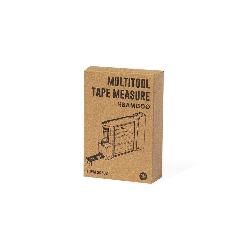 Mètre Éco-responsable et Pratique Multi Outils 3m Eliza Matières : bambou cadeau collaborateur premium