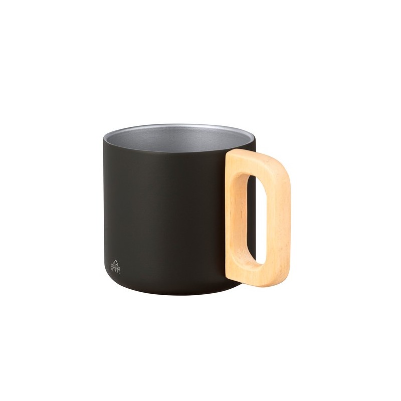 Tasse Personnalisable Éco-responsable Garfun Matières : bois Couleurs : noir personnalisable avec votre logo
