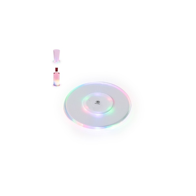 Sous-Verre Éclairé LED Personnalisé pour vos Boissons Pas Cher - Vitaly Matières : acrylique Couleurs : blanc personnalisable av