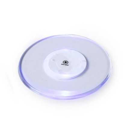 Sous-Verre Éclairé LED Personnalisé pour vos Boissons Pas Cher - Vitaly Matières : acrylique Couleurs : blanc marquage laser ult