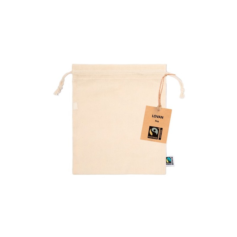 Sac Éco-responsable en Coton Personnalisé Lovan Fairtrade pas cher Matières : coton Couleurs : naturel