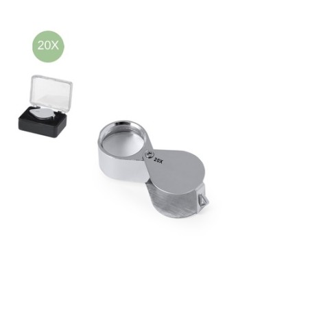 Loupe Pliante Éco-responsable 20X Précision - Rindex Matières : métal Couleurs : argenté personnalisable avec votre logo