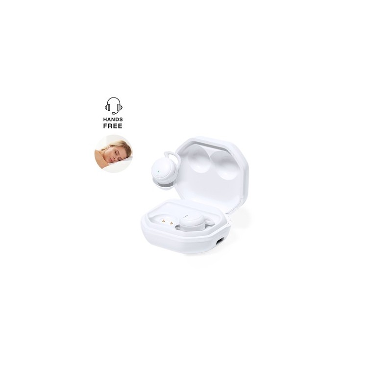 Écouteurs Bluetooth 5.0 Ergonomiques Personnalisés Stigo Couleurs : blanc personnalisable avec votre logo