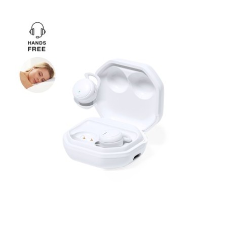 Écouteurs Bluetooth 5.0 Ergonomiques Personnalisés Stigo Couleurs : blanc personnalisable avec votre logo