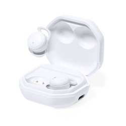 Écouteurs Bluetooth 5.0 Ergonomiques Personnalisés Stigo Couleurs : blanc cadeau entreprise pas cher