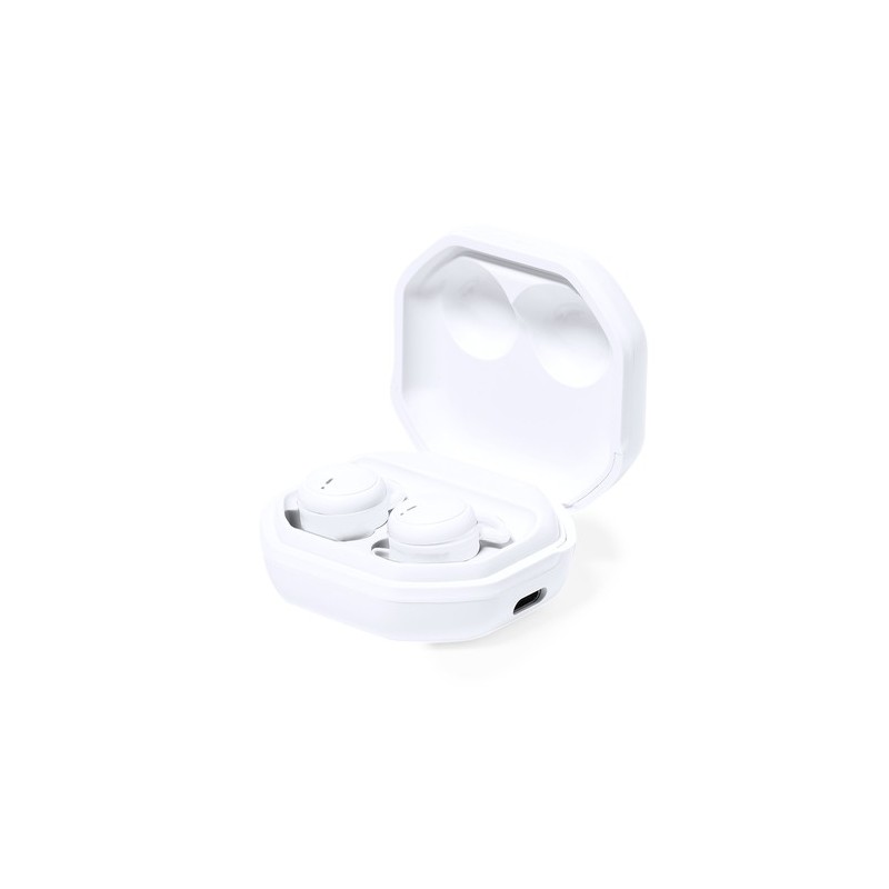 Écouteurs Bluetooth 5.0 Ergonomiques Personnalisés Stigo Couleurs : blanc impression haute définition