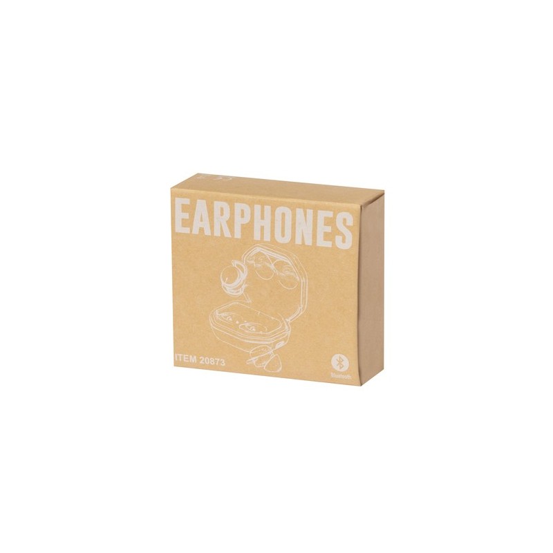 Écouteurs Bluetooth 5.0 Ergonomiques Personnalisés Stigo Couleurs : blanc objet promotionnel éco-responsable