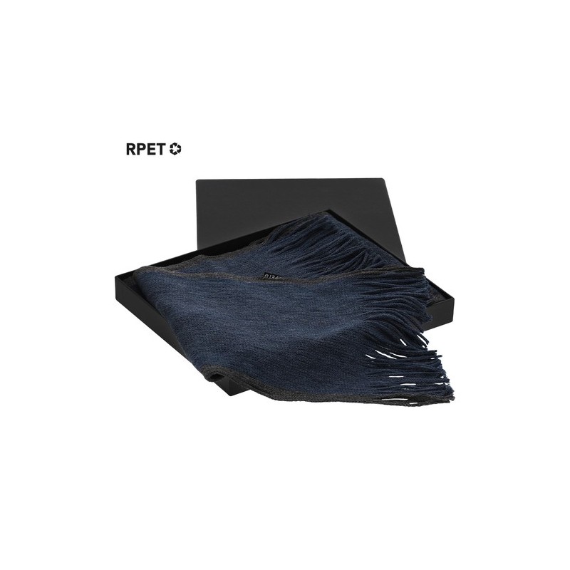 Écharpe Éco-responsable Personnalisée Accessoire de Mode Aronax pas cher Couleurs : bleu marine Matières : polyester recyclé goo