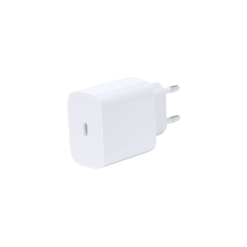 Chargeur USB Éco-responsable et Efficace Personnalisé Morelo Couleurs : blanc cadeau entreprise pas cher