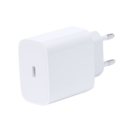 Chargeur USB Éco-responsable et Efficace Personnalisé Morelo Couleurs : blanc cadeau entreprise pas cher
