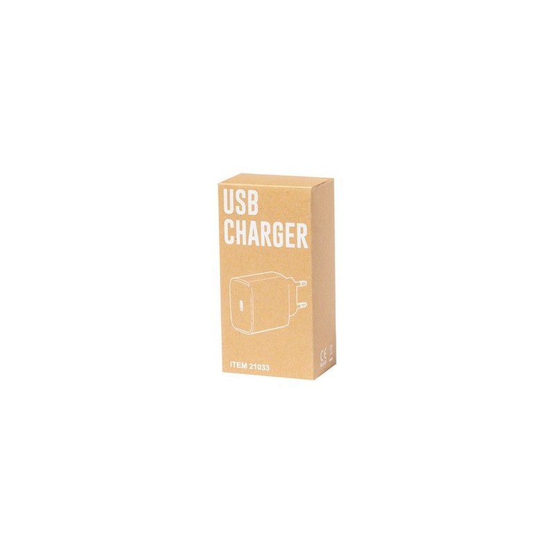 Chargeur USB Éco-responsable et Efficace Personnalisé Morelo Couleurs : blanc impression haute définition
