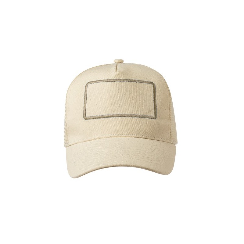 Casquette Éco-responsable et Publicitaire de 100% coton - Daphne Couleurs : naturel Matières : polyester recyclé marquage laser 
